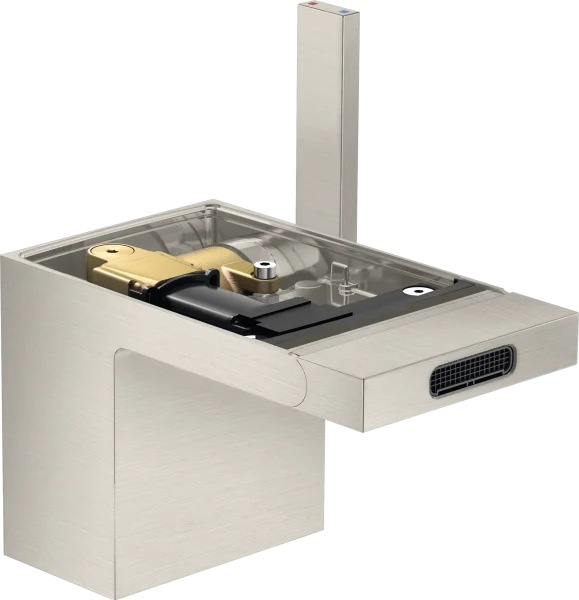 Axor Myedition Single Lever Bidet Mixer With Push-open Waste Without Plate Stainless Steel Optic
