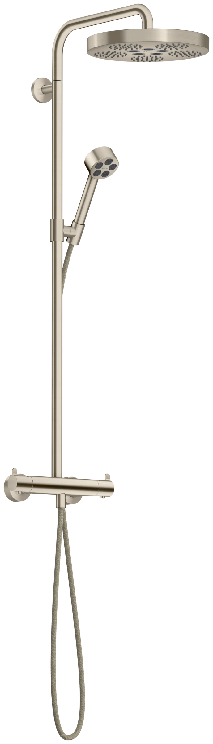 Axor One Showerpipes With Thermostatic Mixer 1020 X 350 X 170mm Nickel - Brushed
