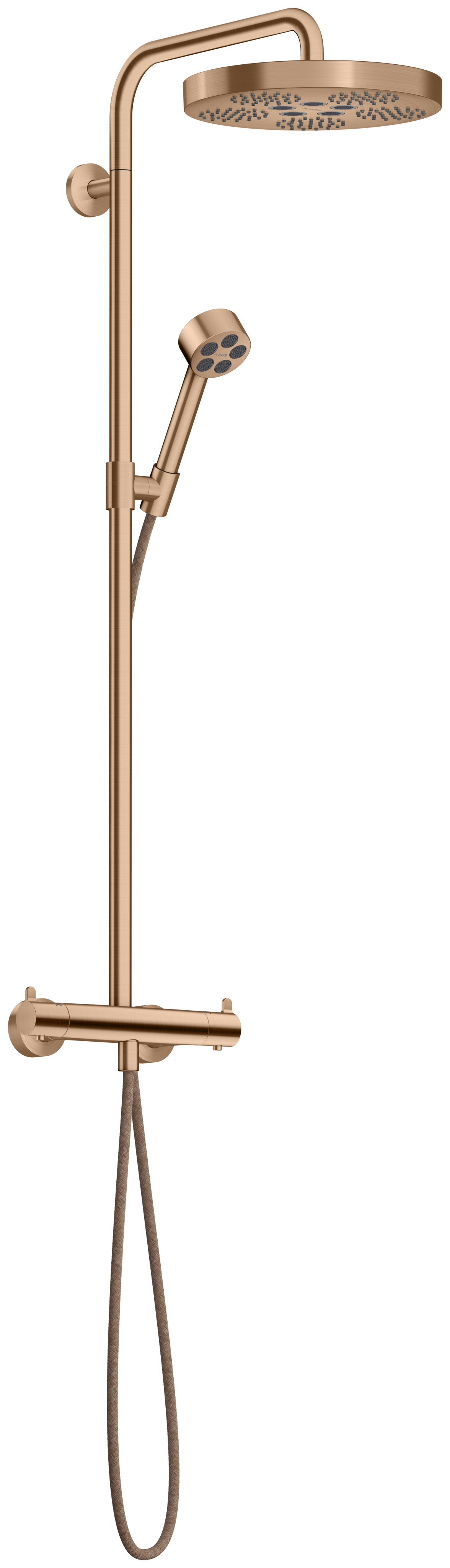 Axor One Showerpipes With Thermostatic Mixer 1020 X 350 X 170mm Rose Gold/gold - Brushed product image - Image 2