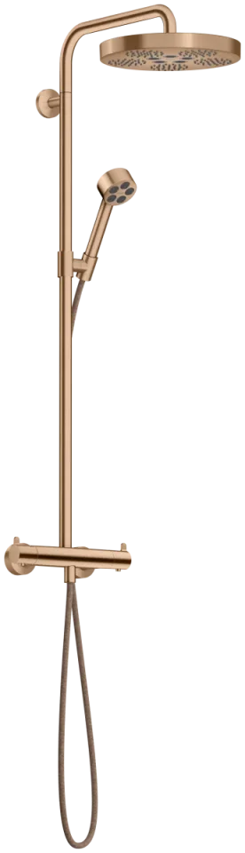 Axor One Showerpipes With Thermostatic Mixer 1020 X 350 X 170mm Rose Gold/gold - Brushed product image - Image 1