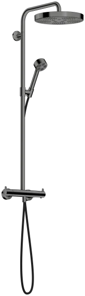 Axor One Showerpipes With Thermostatic Mixer 1020 X 350 X 170mm Gunmetal/chrome - Polished