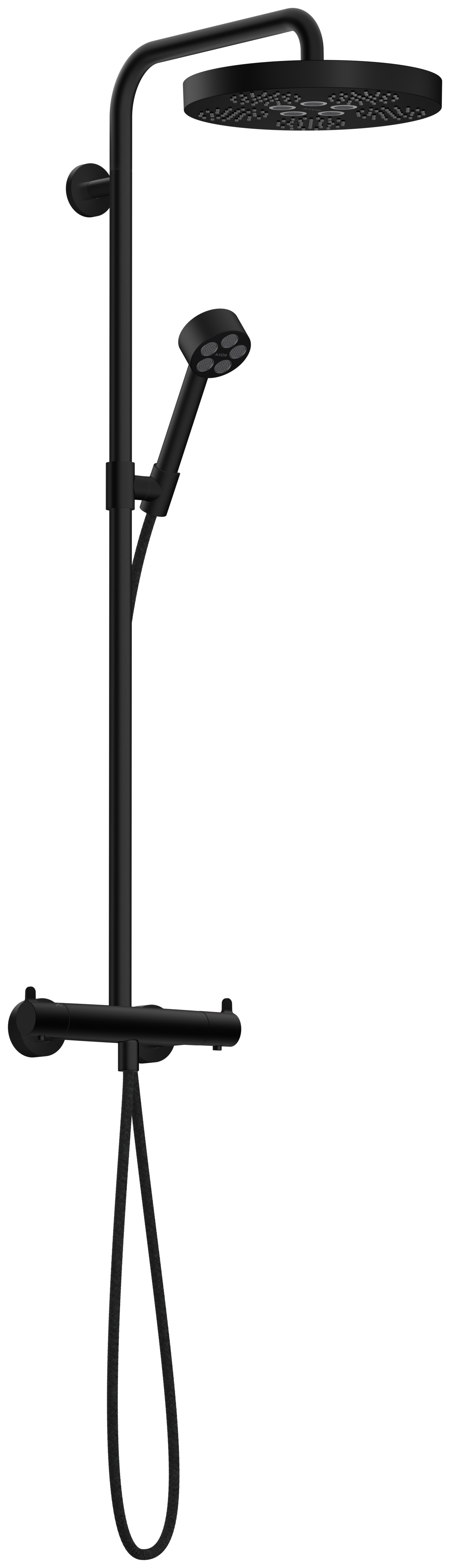 Axor One Showerpipes With Thermostatic Mixer 1020 X 350 X 170mm Black - Matt