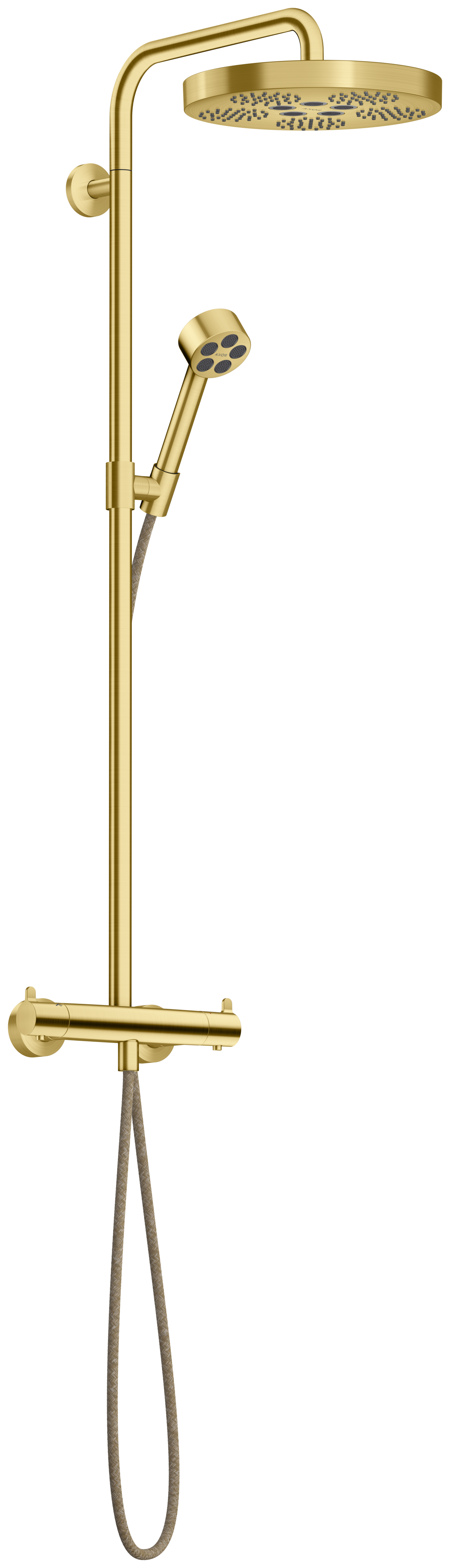 Axor One Showerpipes With Thermostatic Mixer 1020 X 350 X 170mm Brass - Brushed product image - Image 2
