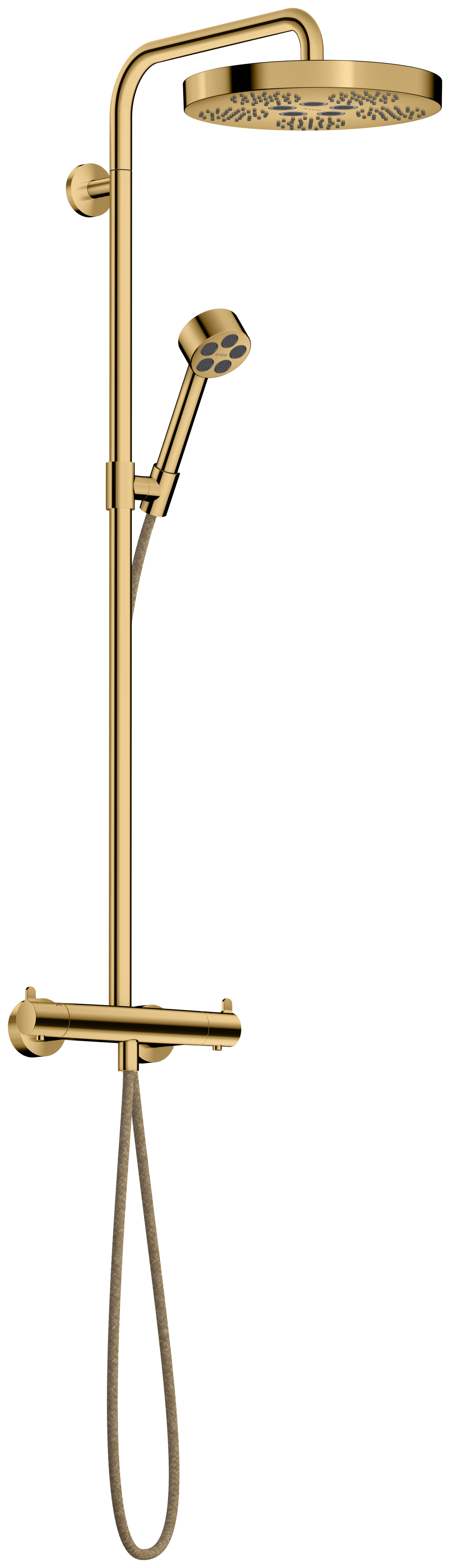 Axor One Showerpipes With Thermostatic Mixer 1020 X 350 X 170mm Gold - Polished product image - Image 2