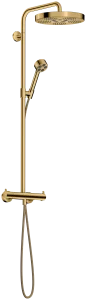 Axor One Showerpipes With Thermostatic Mixer 1020 X 350 X 170mm Gold - Polished