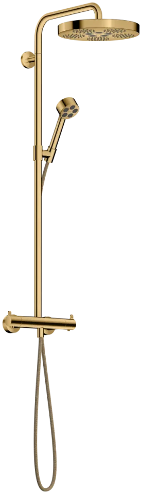 Axor One Showerpipes With Thermostatic Mixer 1020 X 350 X 170mm Gold - Polished product image - Image 1