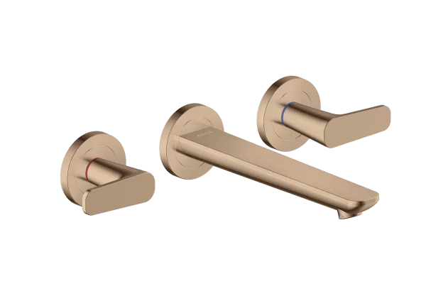 Axor Citterio C 3-hole Basin Mixer For Concealed Installation Wall-mounted With Spout 195 Mm