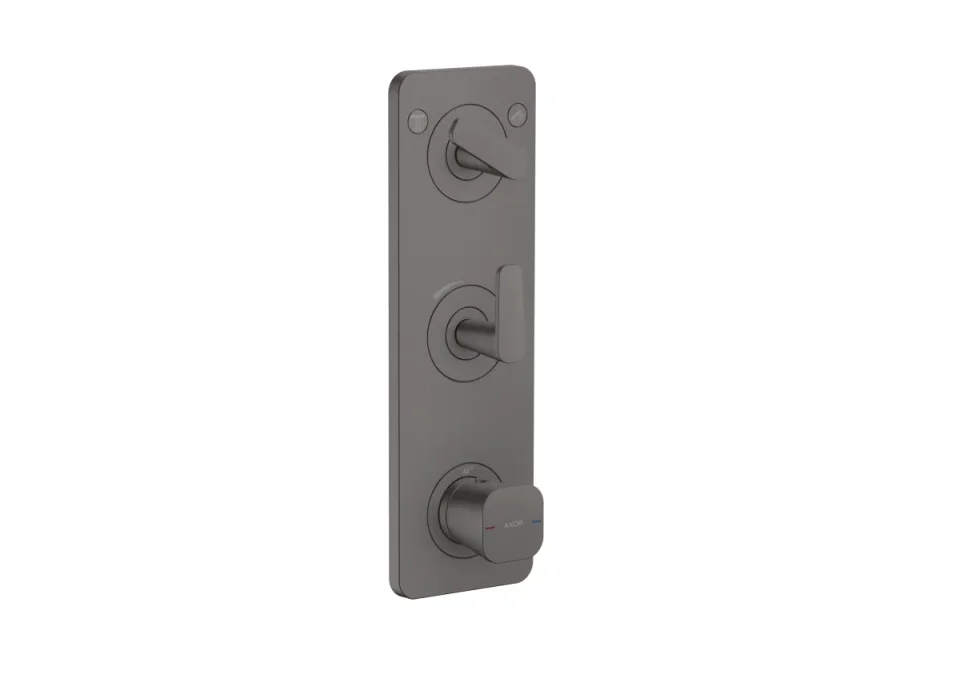Axor Citterio C Thermostatic Shower Mixer Concealed 458 X 247 X 107mm Gunmetal/chrome - Brushed product image - Image 1