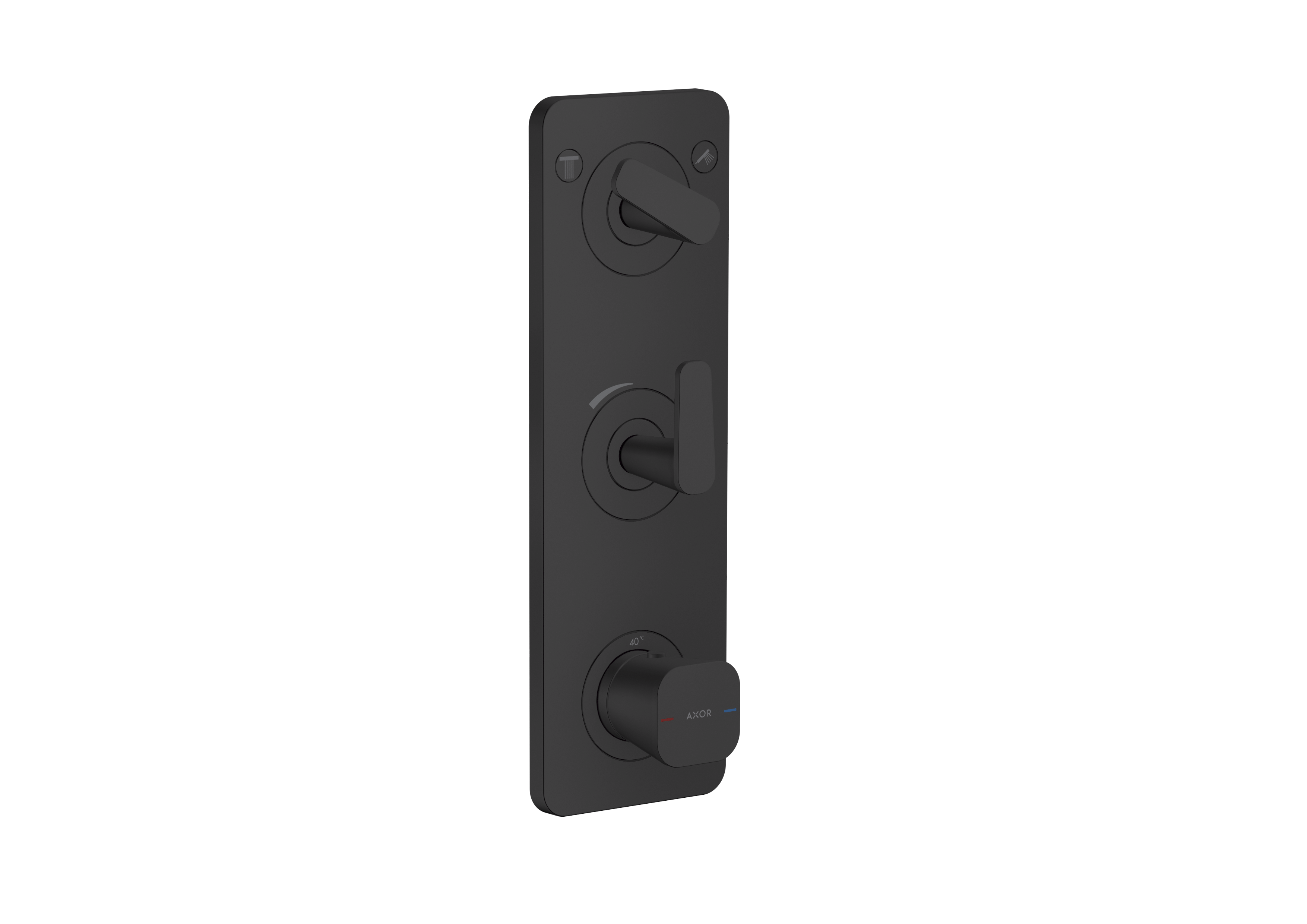 Axor Citterio C Thermostatic Shower Mixer Concealed 458 X 247 X 107mm Black - Matt product image - Image 1