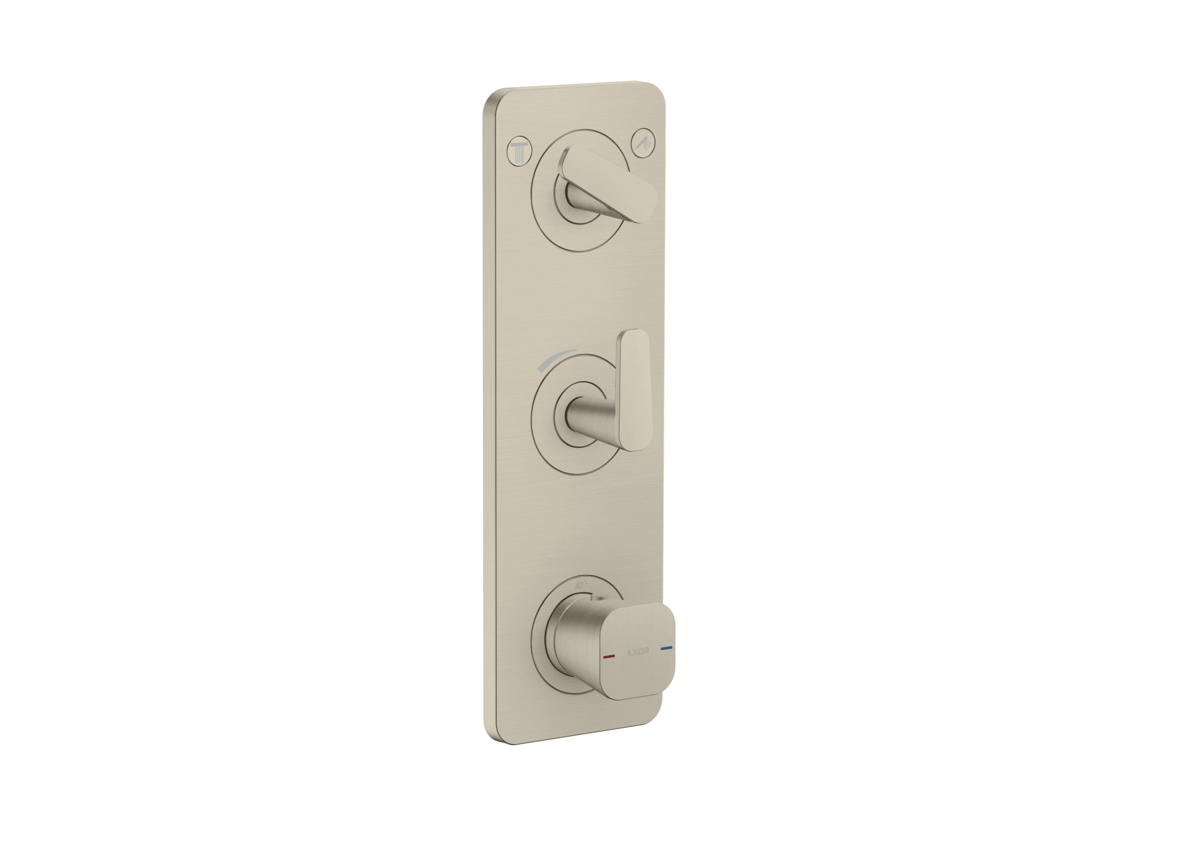 Axor Citterio C Thermostatic Shower Mixer Concealed 458 X 247 X 107mm Nickel - Brushed