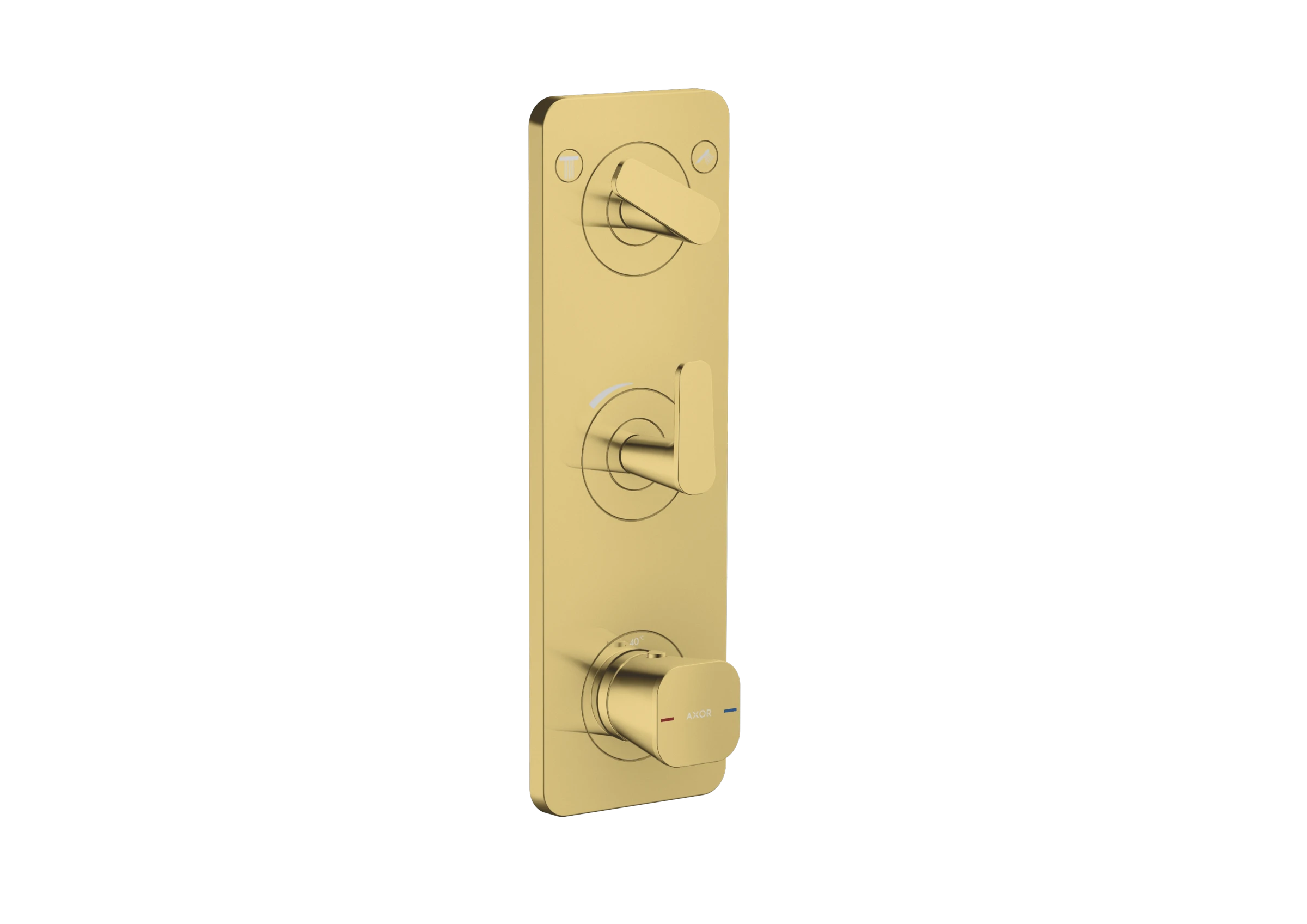 Axor Citterio C Thermostatic Shower Mixer Concealed 458 X 247 X 107mm Gold - Polished