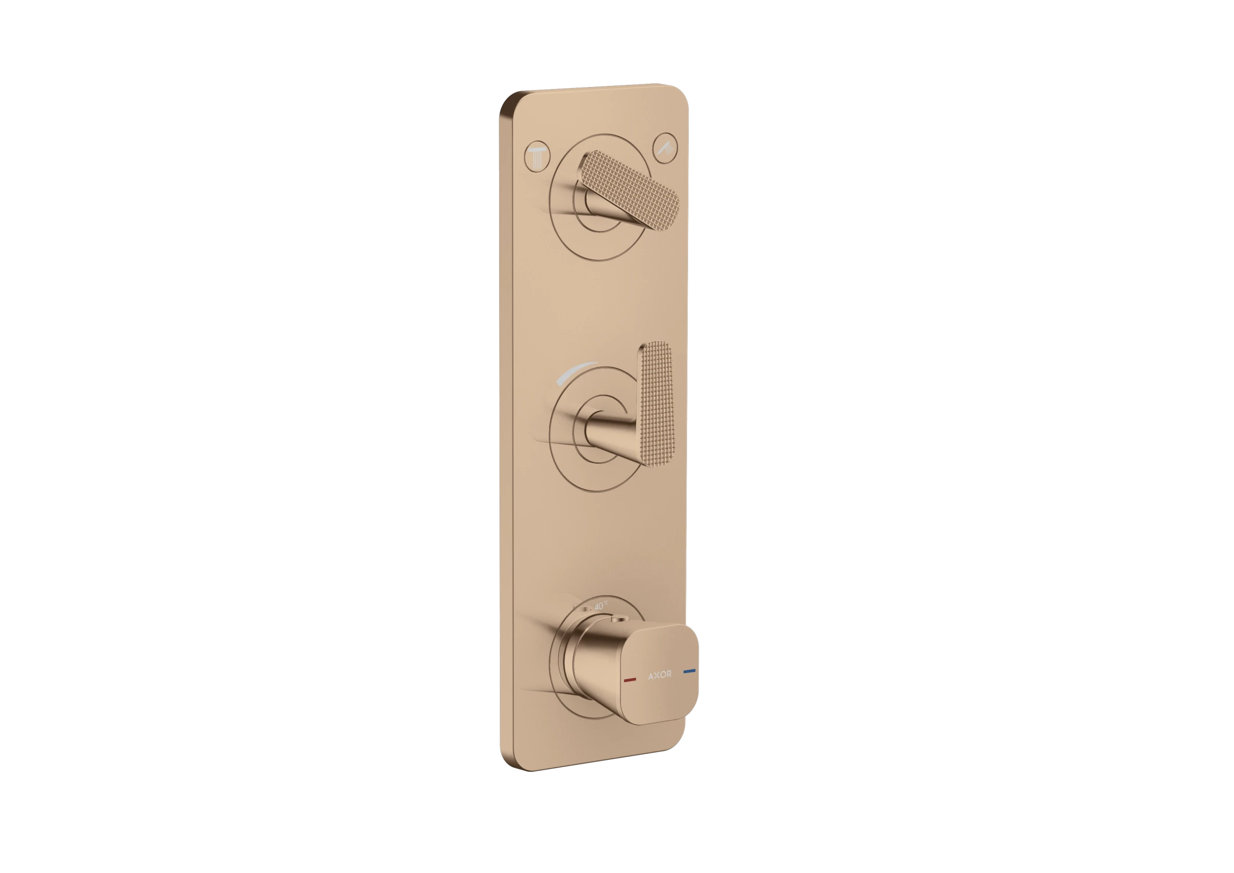 Axor Citterio C Thermostatic Shower Mixer Concealed 458 X 247 X 107mm Rose Gold/gold - Polished
