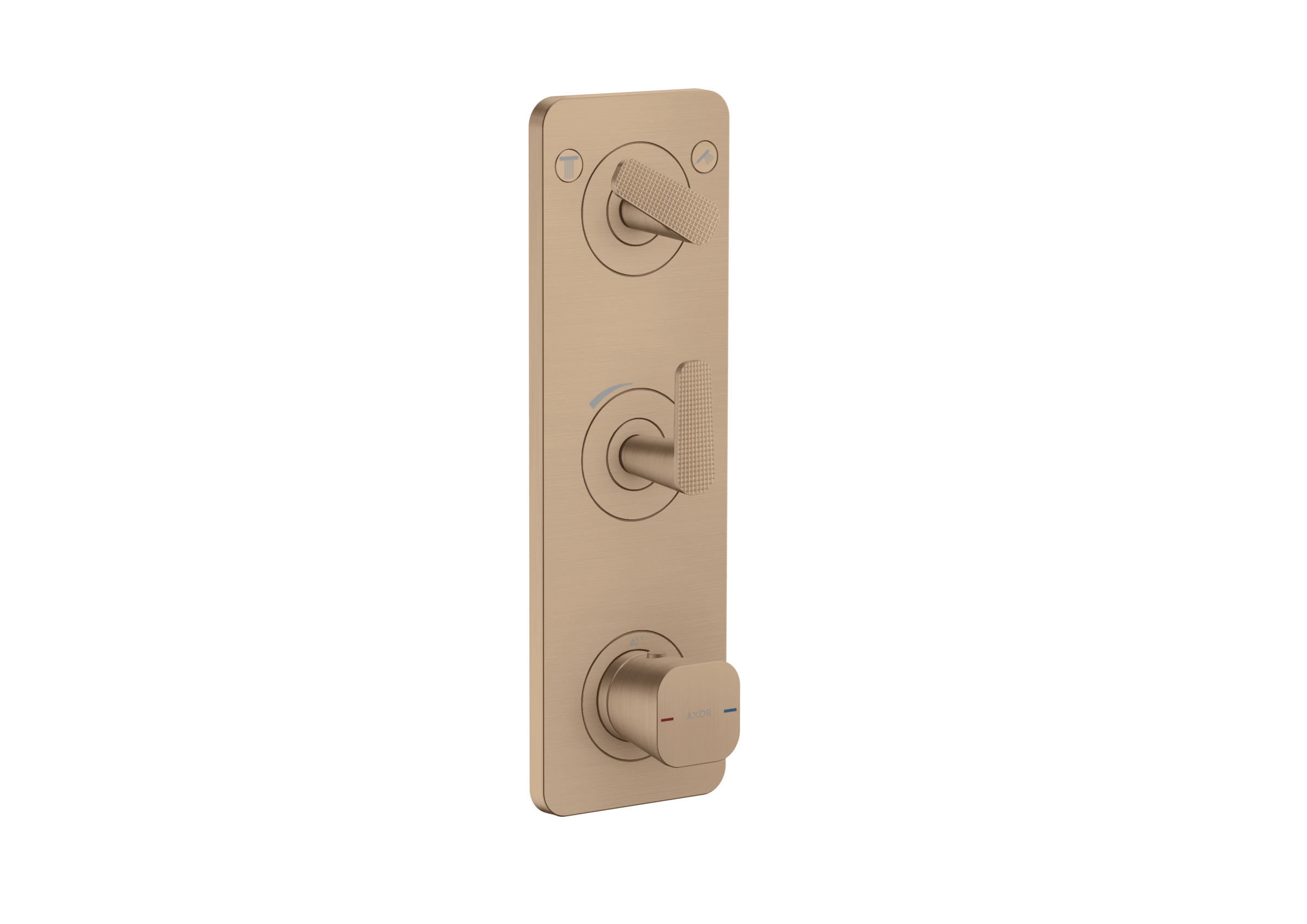 Axor Citterio C Thermostatic Shower Mixer Concealed 458 X 247 X 107mm Rose Gold/gold - Brushed