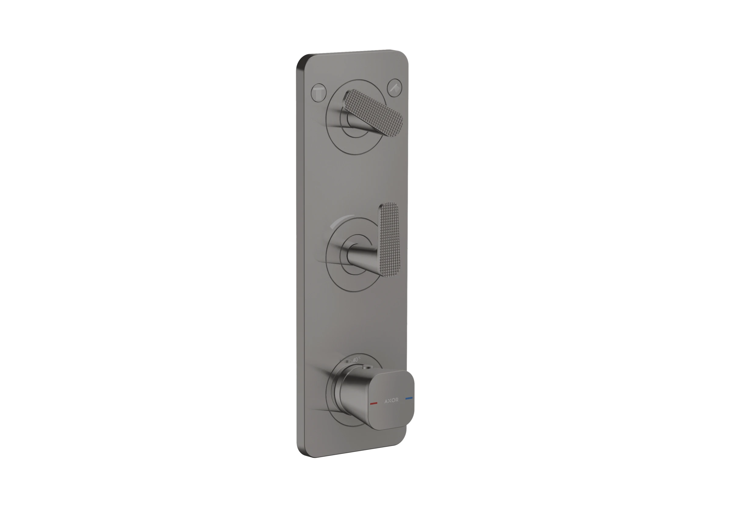 Axor Citterio C Thermostatic Shower Mixer Concealed 458 X 247 X 107mm Gunmetal/chrome - Polished