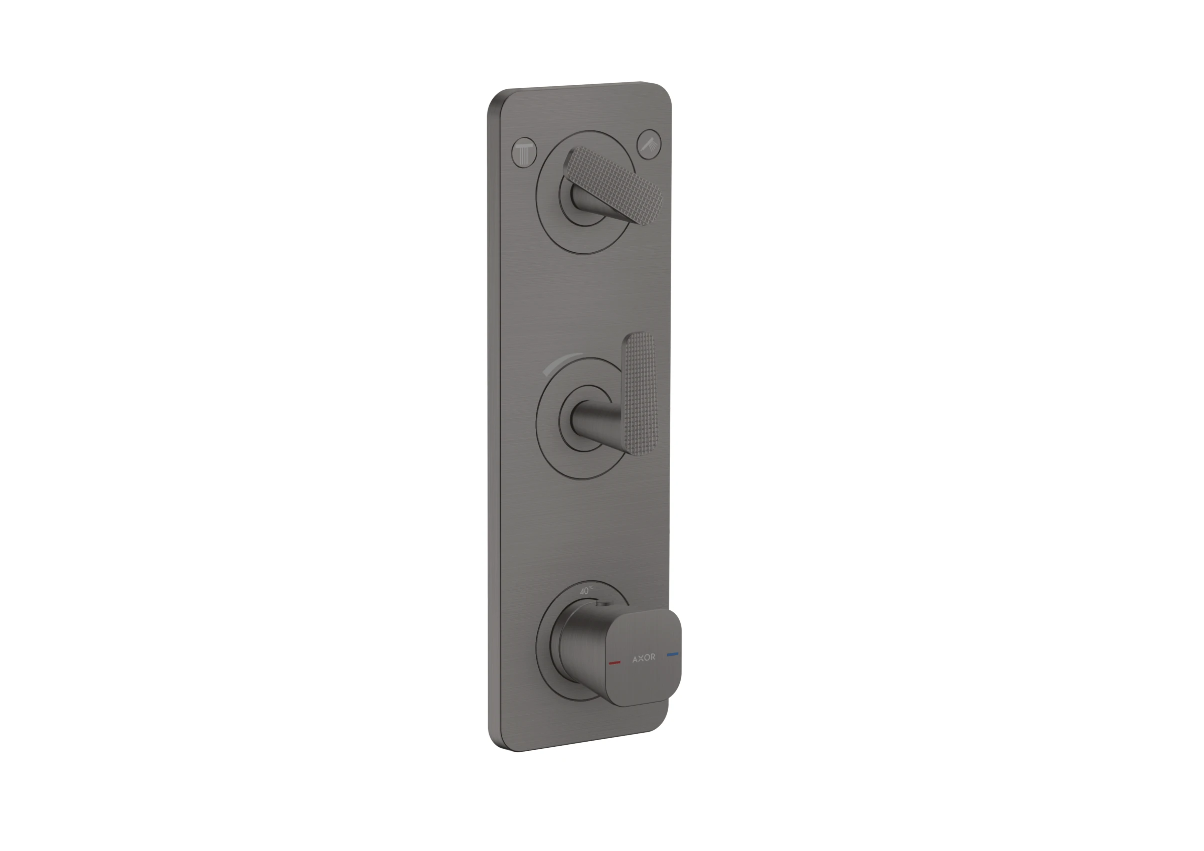 Axor Citterio C Thermostatic Shower Mixer Concealed 458 X 247 X 107mm Gunmetal/chrome - Brushed