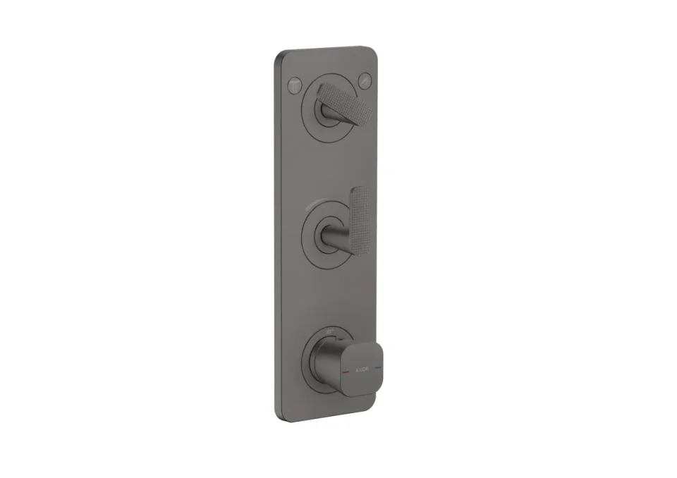 Axor Citterio C Thermostatic Shower Mixer Concealed 458 X 247 X 107mm Gunmetal/chrome - Brushed product image - Image 1