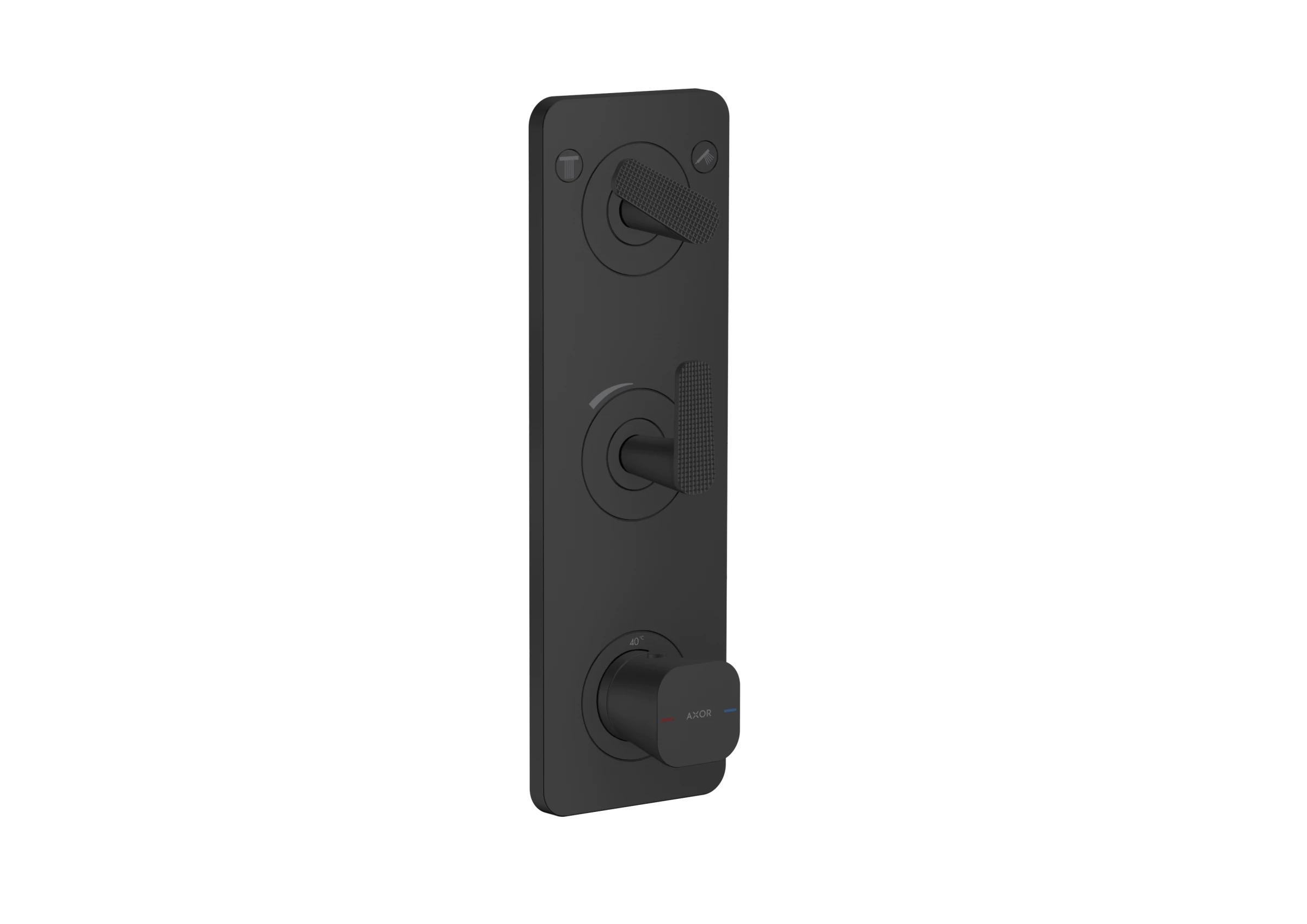 Axor Citterio C Thermostatic Shower Mixer Concealed 458 X 247 X 107mm Black - Matt