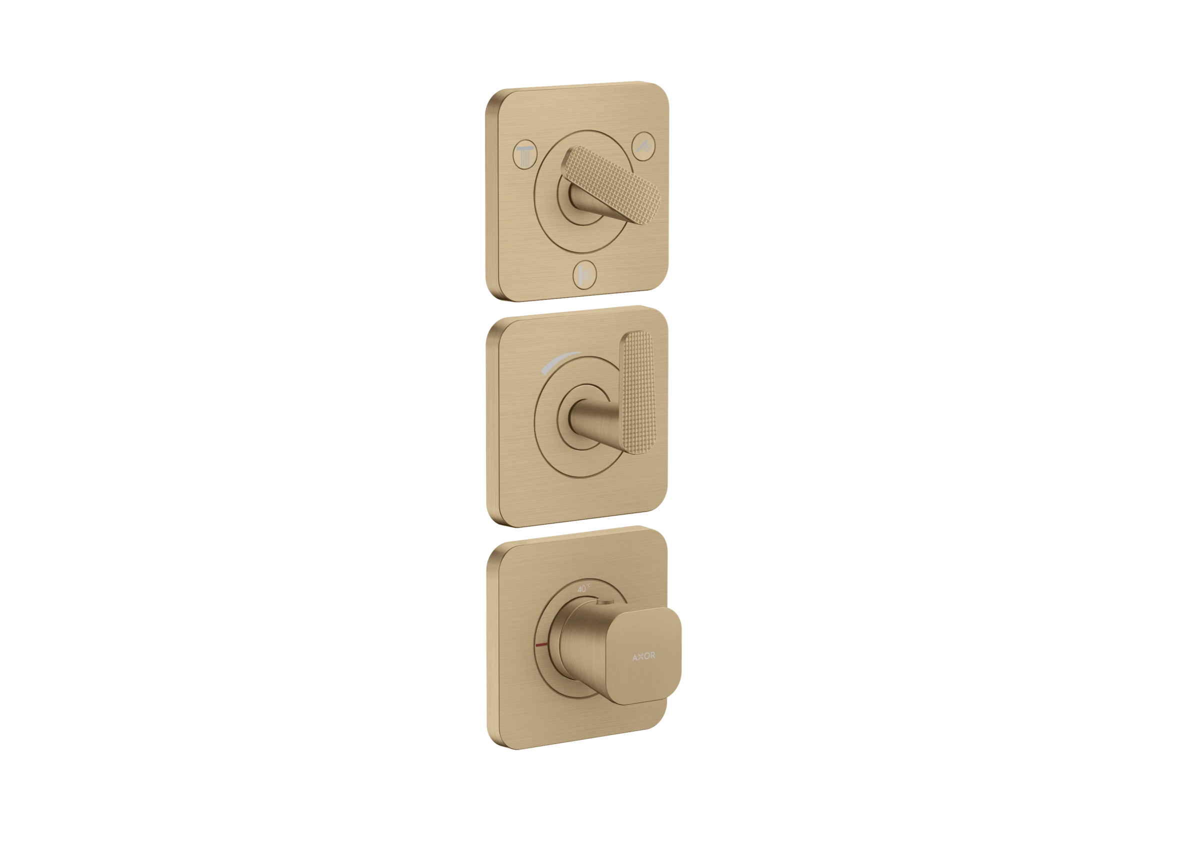 Axor Citterio C Thermostatic Shower Mixer Concealed 298.5 X 209 X 139mm Bronze - Brushed