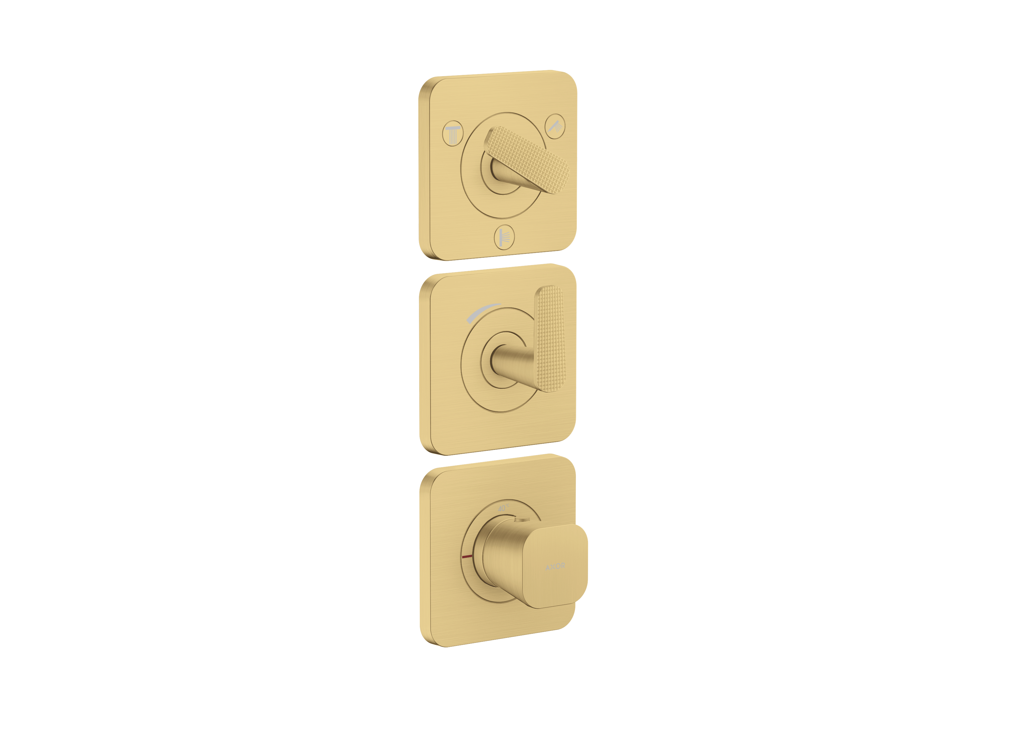 Axor Citterio C Thermostatic Shower Mixer Concealed 298.5 X 209 X 139mm Gold - Brushed product image - Image 1