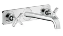 Axor Citterio E 3-hole Basin Mixer For Concealed Installation Wall-mounted With Spout 220 Mm And Plate Chrome