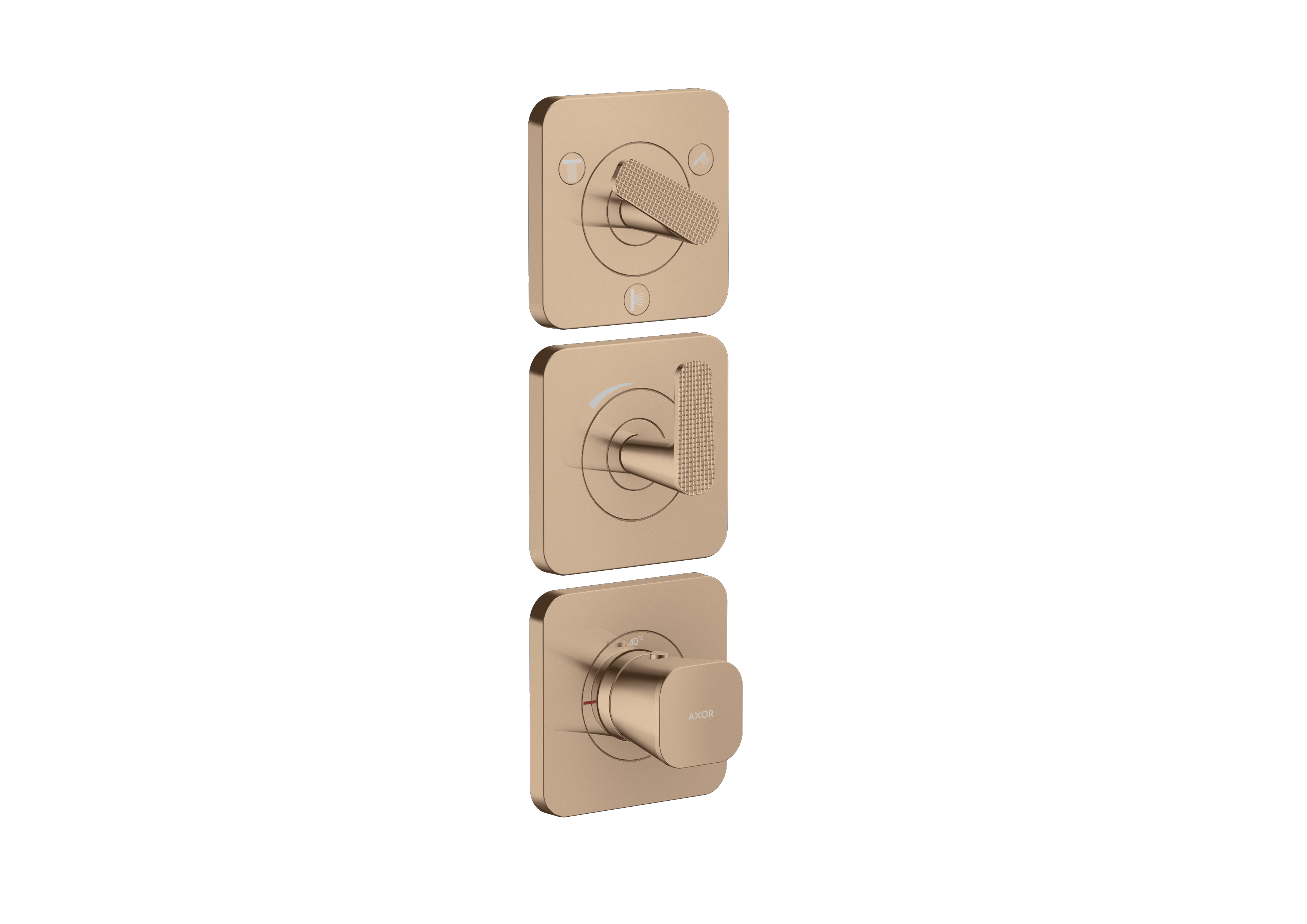 Axor Citterio C Thermostatic Shower Mixer Concealed 298.5 X 209 X 139mm Rose Gold/gold - Polished product image - Image 1