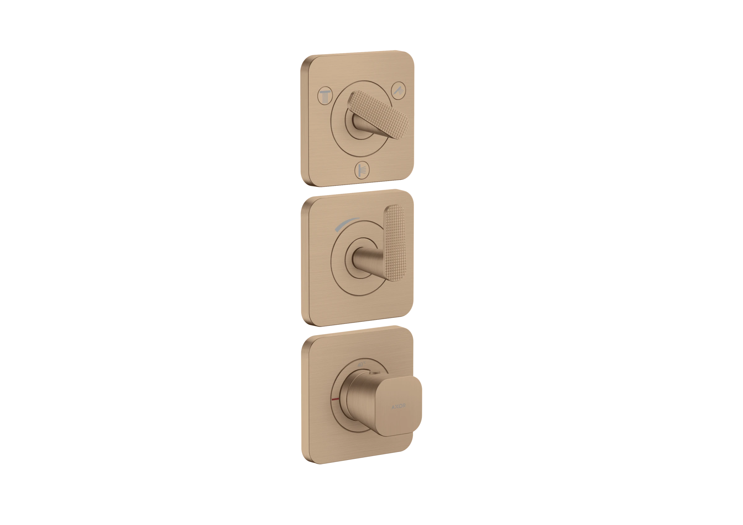Axor Citterio C Thermostatic Shower Mixer Concealed 298.5 X 209 X 139mm Rose Gold/gold - Brushed
