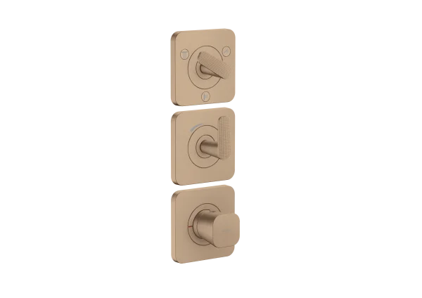 Axor Citterio C Thermostatic Shower Mixer Concealed 298.5 X 209 X 139mm Rose Gold/gold - Brushed
