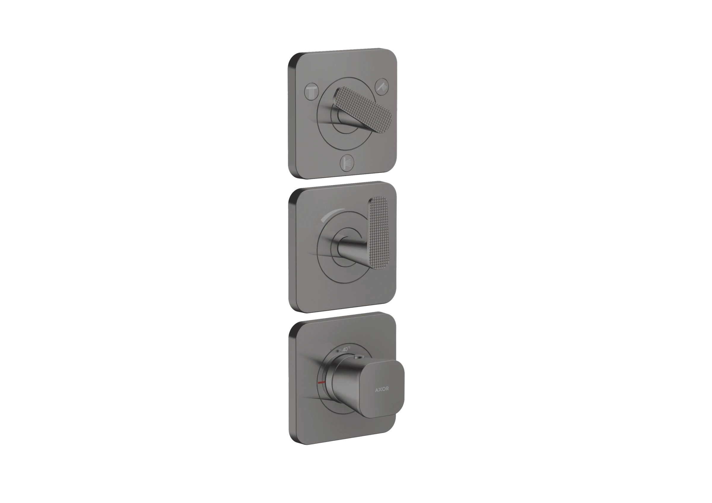 Axor Citterio C Thermostatic Shower Mixer Concealed 298.5 X 209 X 139mm Gunmetal/chrome - Polished