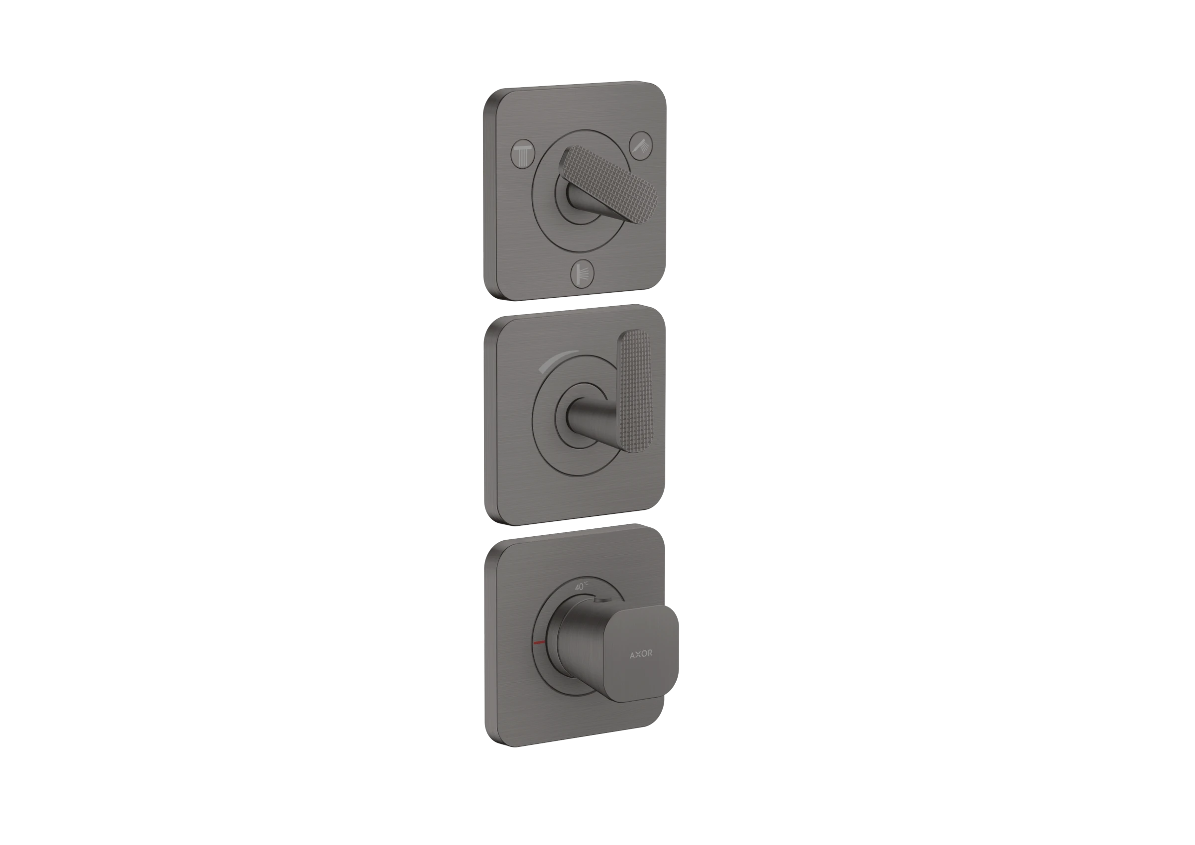 Axor Citterio C Thermostatic Shower Mixer Concealed 298.5 X 209 X 139mm Gunmetal/chrome - Brushed