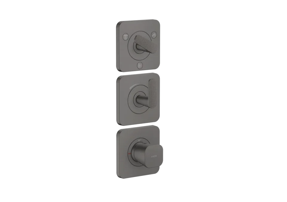 Axor Citterio C Thermostatic Shower Mixer Concealed 298.5 X 209 X 139mm Gunmetal/chrome - Brushed product image - Image 1