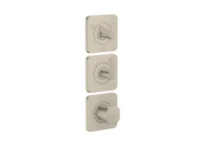 Axor Citterio C Thermostatic Shower Mixer Concealed 298.5 X 209 X 139mm Nickel - Brushed