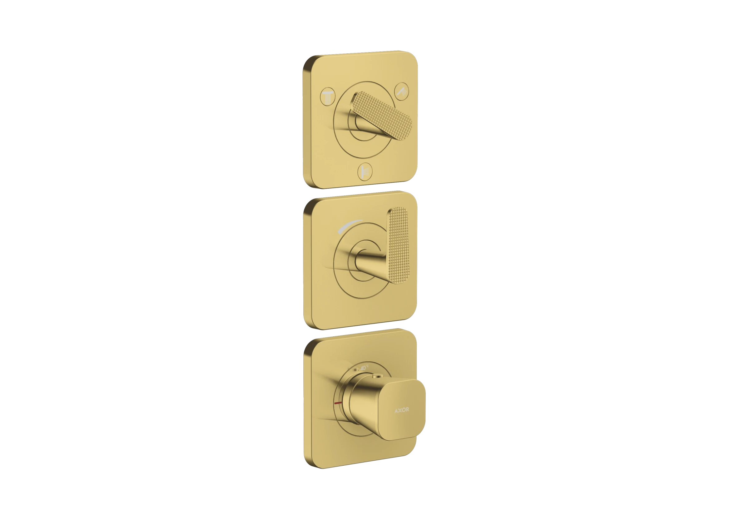 Axor Citterio C Thermostatic Shower Mixer Concealed 298.5 X 209 X 139mm Gold - Polished