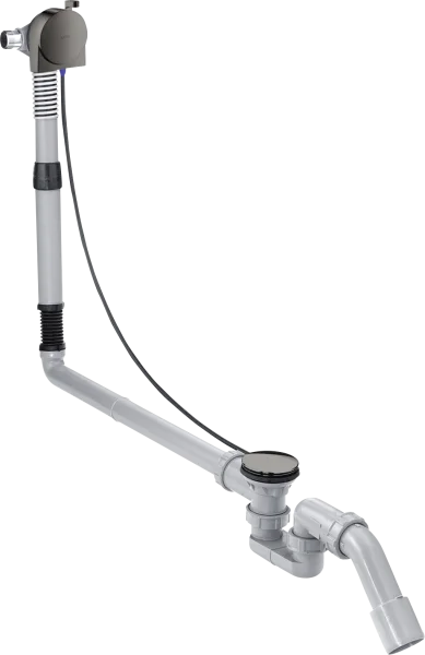 Axor Basic Set For Bath Filler With Waste And Overflow 600 X 320 X 90mm Gunmetal/chrome - Polished