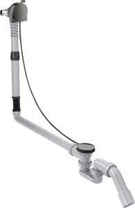 Axor Basic Set For Bath Filler With Waste And Overflow 600 X 320 X 90mm Gunmetal/chrome - Polished