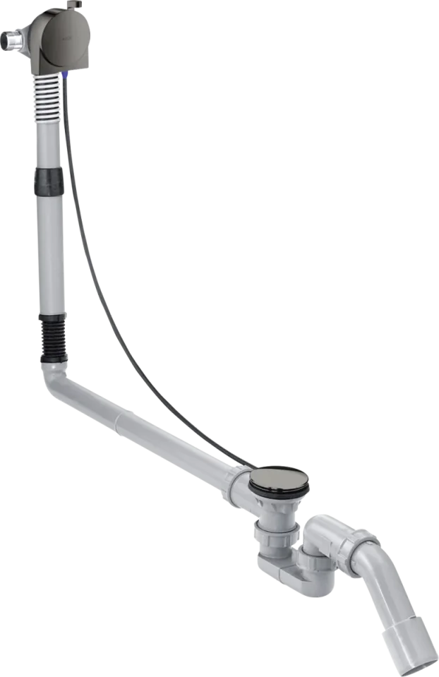 Axor Basic Set For Bath Filler With Waste And Overflow 600 X 320 X 90mm Gunmetal/chrome - Polished product image - Image 1