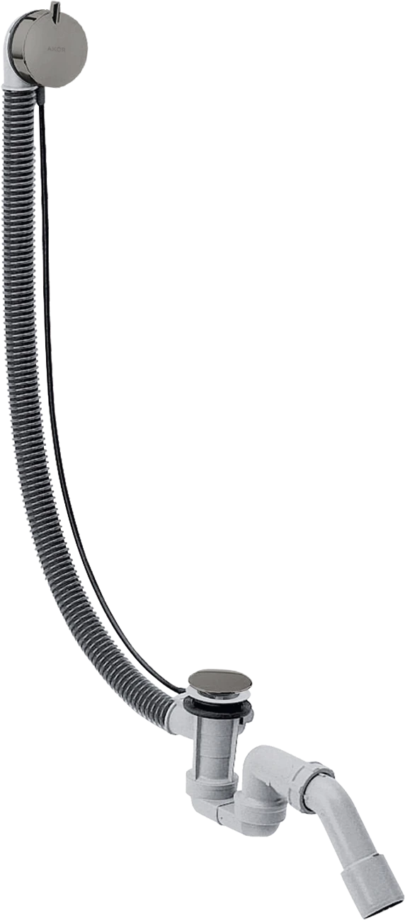 Axor Basic Set For Bath Filler With Waste And Overflow 600 X 320 X 90mm Gunmetal/chrome - Polished