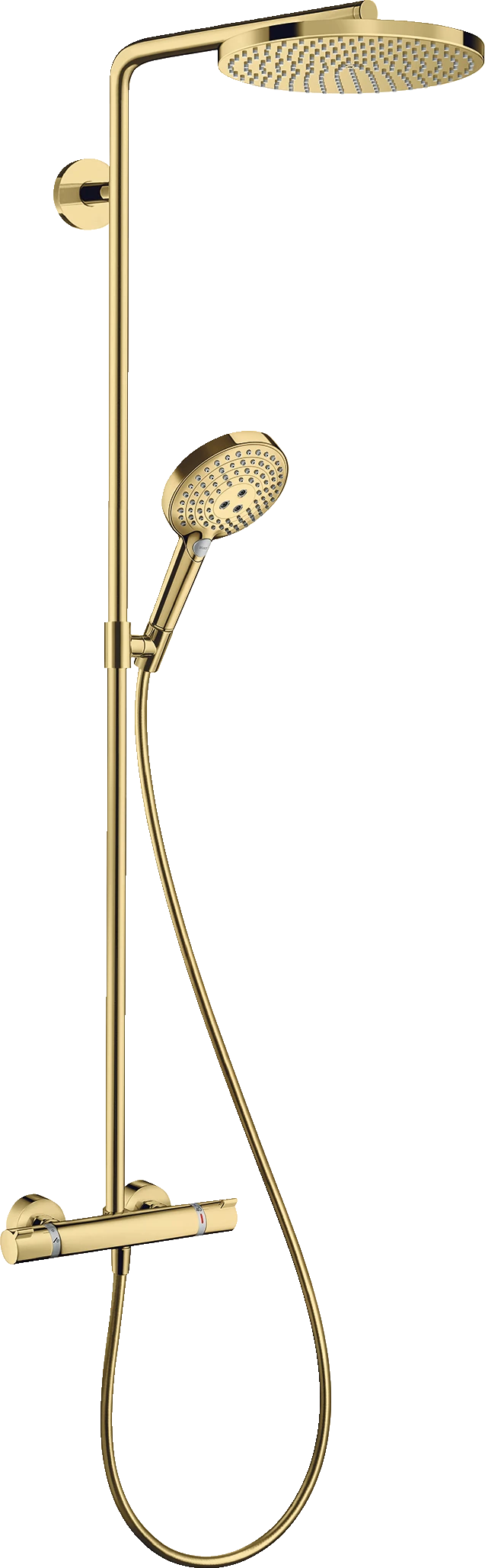 Hansgrohe Raindance S Showerpipes With Thermostatic Mixer 1100 X 360 X 115mm Gold - Polished