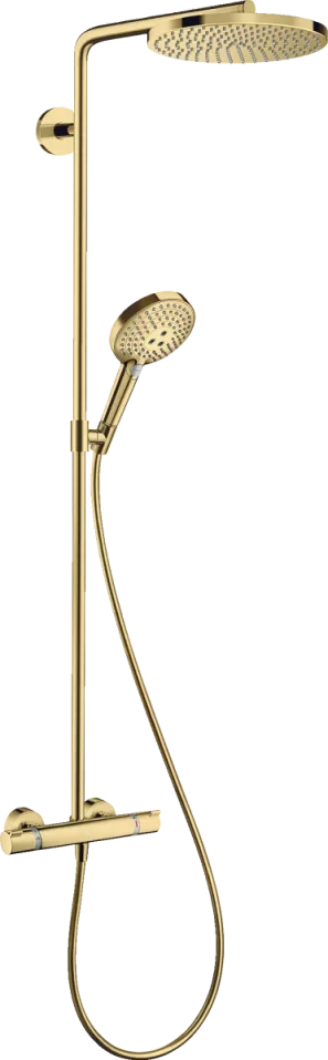 Hansgrohe Raindance S Showerpipes With Thermostatic Mixer 1100 X 360 X 115mm Gold - Polished product image - Image 1