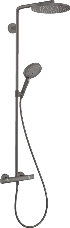 Hansgrohe Raindance S Showerpipes With Thermostatic Mixer 1100 X 360 X 115mm Gunmetal/chrome - Brushed product image - Image 1