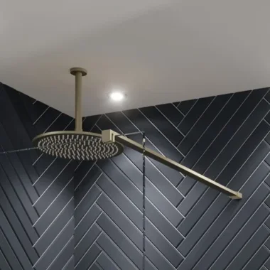 Crosswater Gallery Glass Wall Brace Brushed Brass