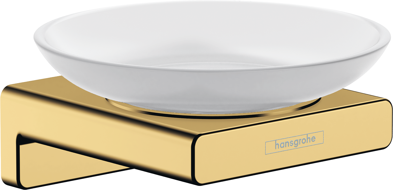 Hansgrohe Addstoris Q Soap Dishes /-basket 125 X 115 X 90mm Gold - Polished product image - Image 1