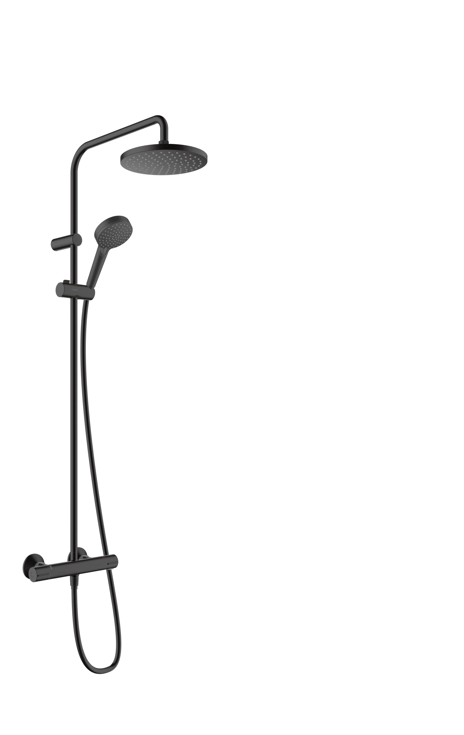 Hansgrohe Vernis Blend Showerpipes With Thermostatic Mixer 985 X 325 X 85mm Black - Matt
