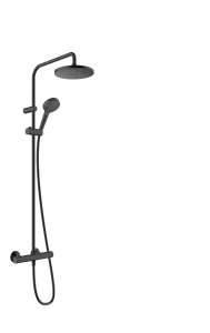 Hansgrohe Vernis Blend Showerpipes With Thermostatic Mixer 985 X 325 X 85mm Black - Matt