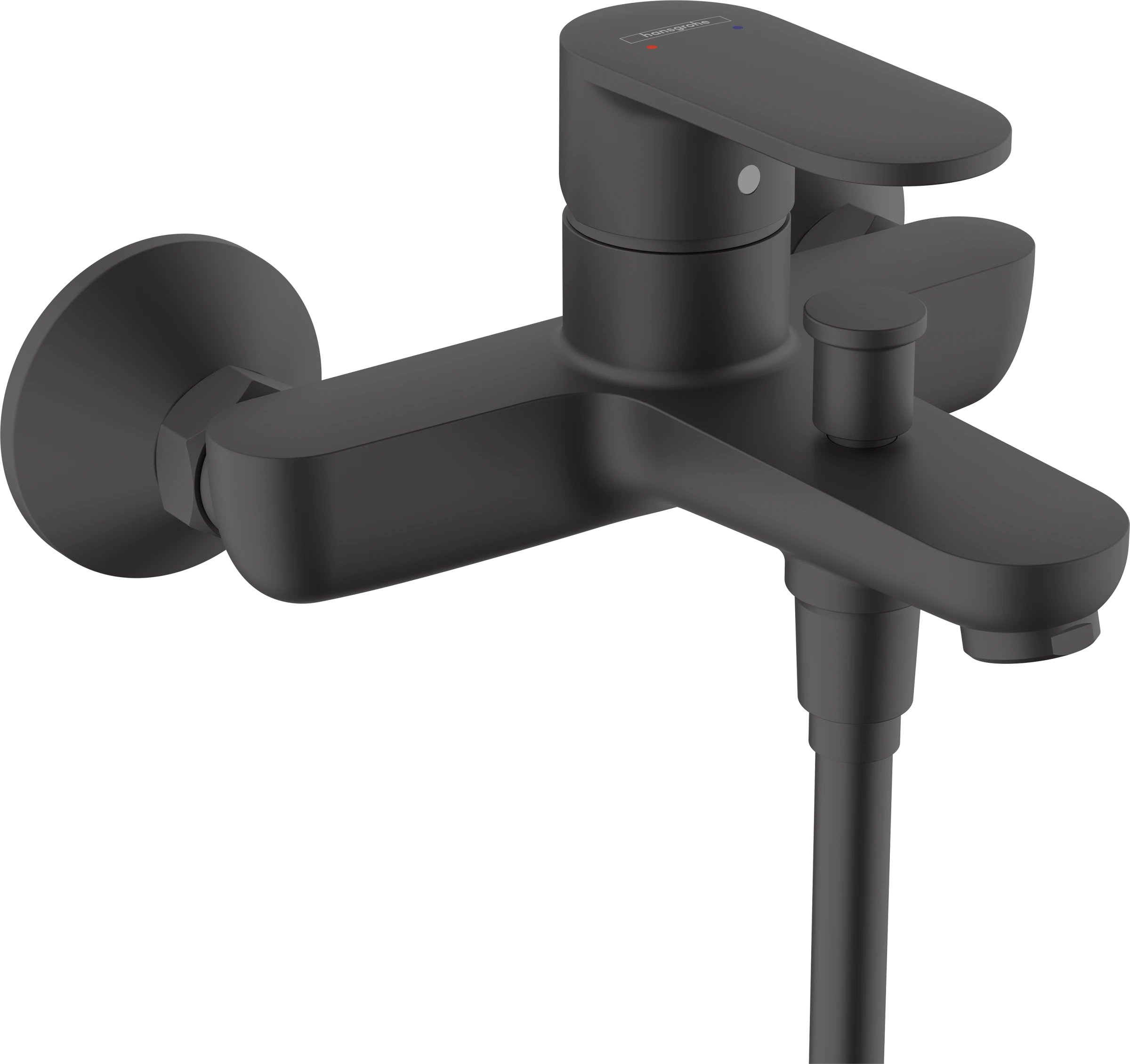 Hansgrohe Vernis Blend Bath Mixers Exposed 245 X 197 X 120mm Black - Matt