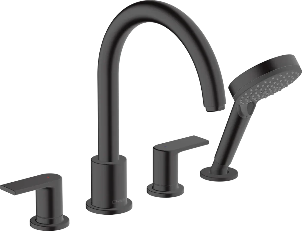 Hansgrohe Vernis Shape Bath Mixers Concealed 720 X 290 X 70mm Black - Matt product image - Image 1