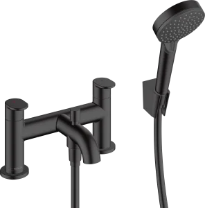 Hansgrohe Vernis Blend Bath Mixers Exposed 280 X 220 X 180mm Black - Matt