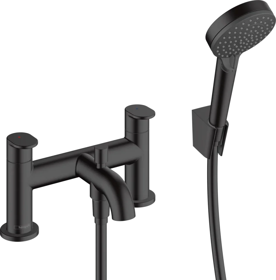 Hansgrohe Vernis Blend Bath Mixers Exposed 280 X 220 X 180mm Black - Matt product image - Image 1