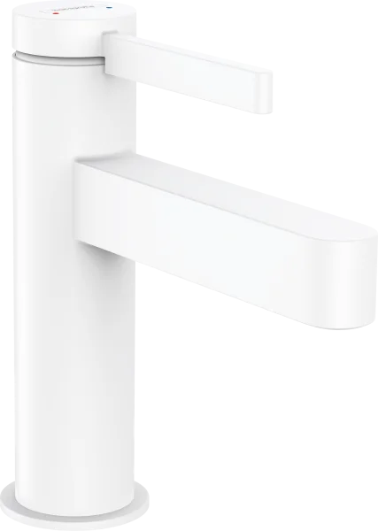 Hansgrohe Finoris Single Lever Basin Mixer 100 With Push-open Waste Set Matt White