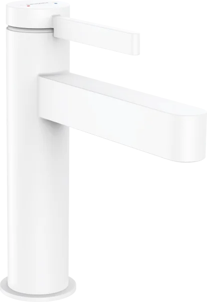Hansgrohe Finoris Single Lever Basin Mixer 110 With Push-open Waste Set Matt White