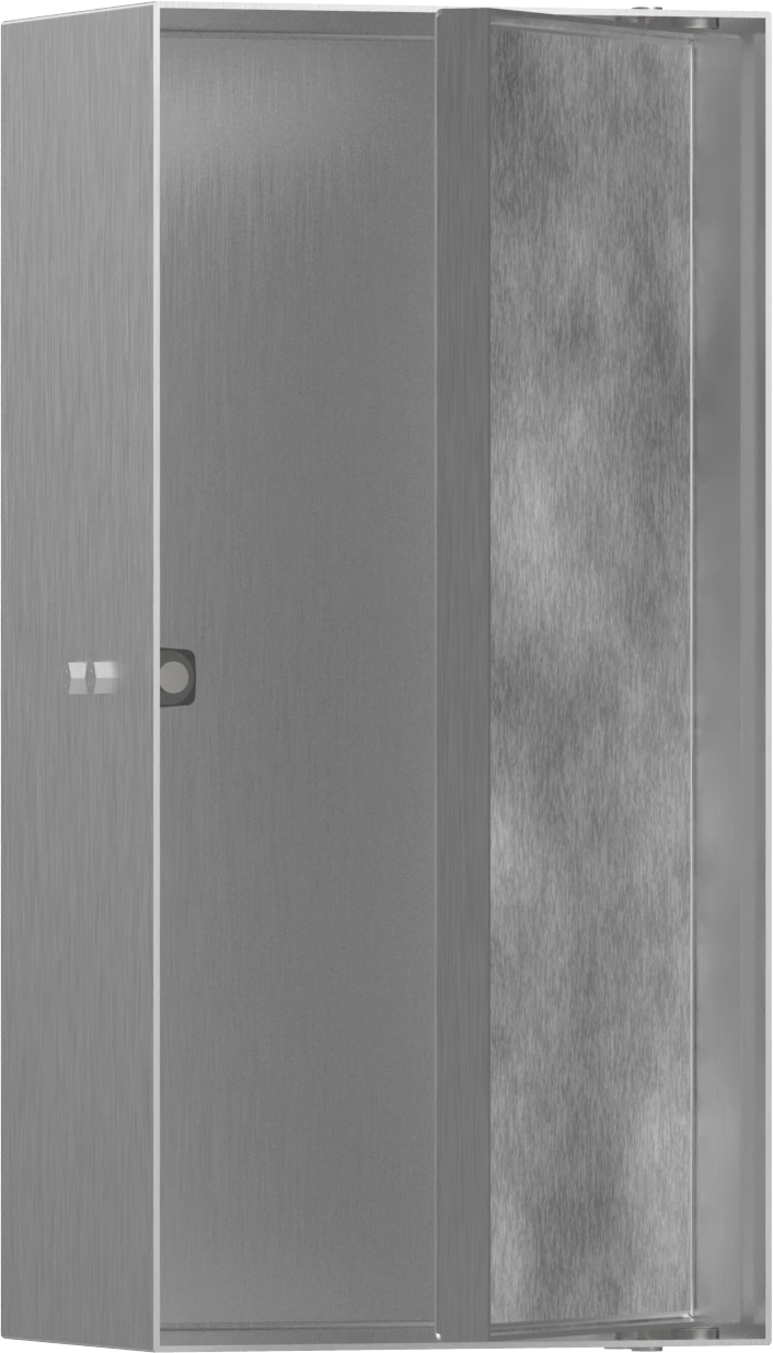 Hansgrohe Xtrastoris Rock Wall Niche With Tileable Door 300/150/100 Brushed Stainless Steel